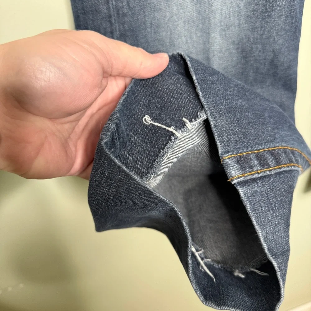 True Religion Men’s Slim Denim Jeans Boqd Lost Lagoon Blue Size 34 Hemmed‎